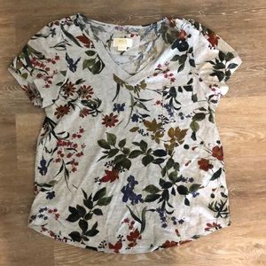 Floral women’s T-shirt short sleeve anthropology